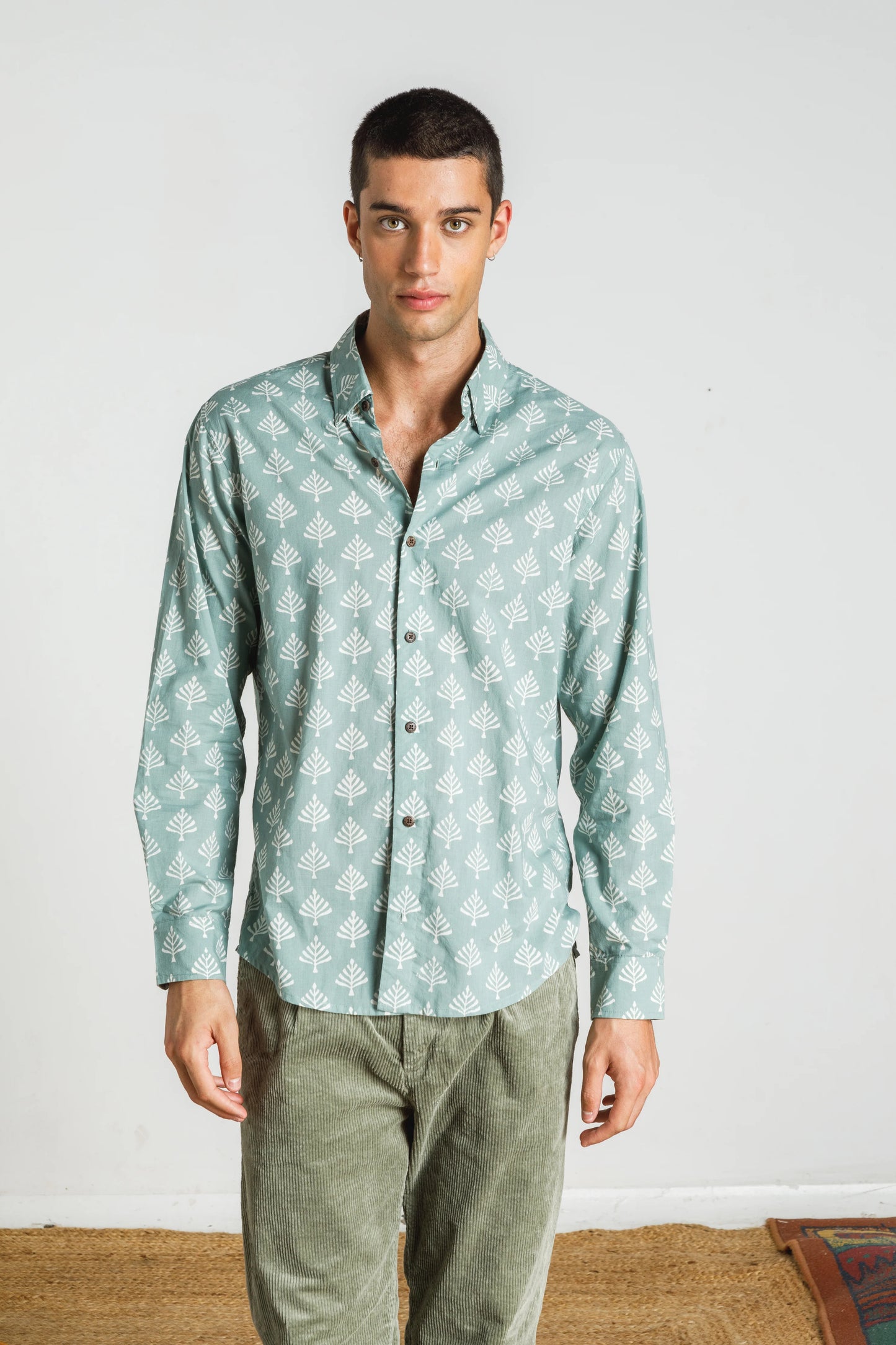 Barton long sleeve shirt  in light blue