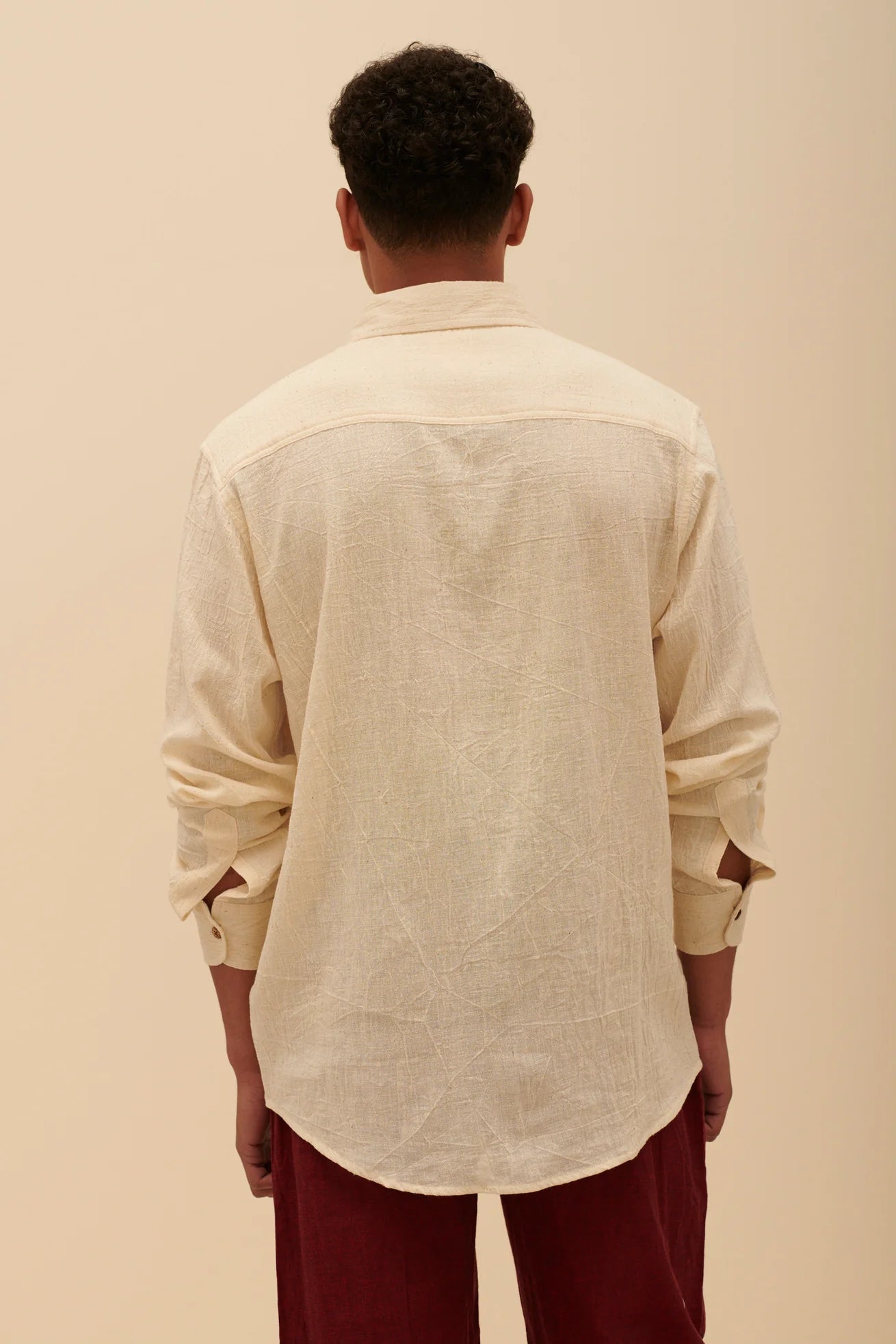 Organic Cotton Long Sleeve Shirt in White